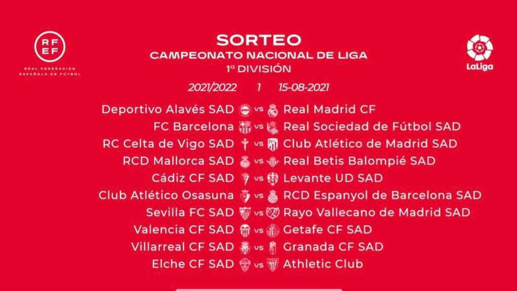 El calendario de LaLiga Santander 21-22: Los clásicos, los derbis, la primera y la última jornada de una temporada donde vuelve la afición a los estadios