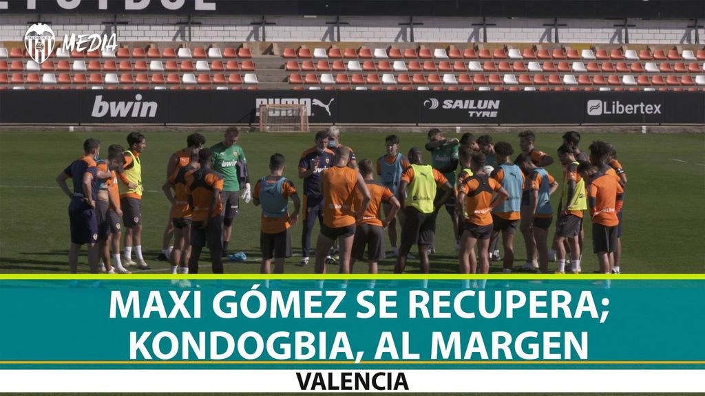 Entrenamiento del Valencia (28-10-20): Maxi Gómez está recuperado; Kondogbia, al margen