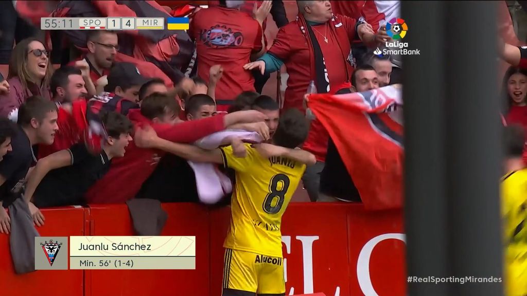Sporting 3-4 Mirandés: Resumen