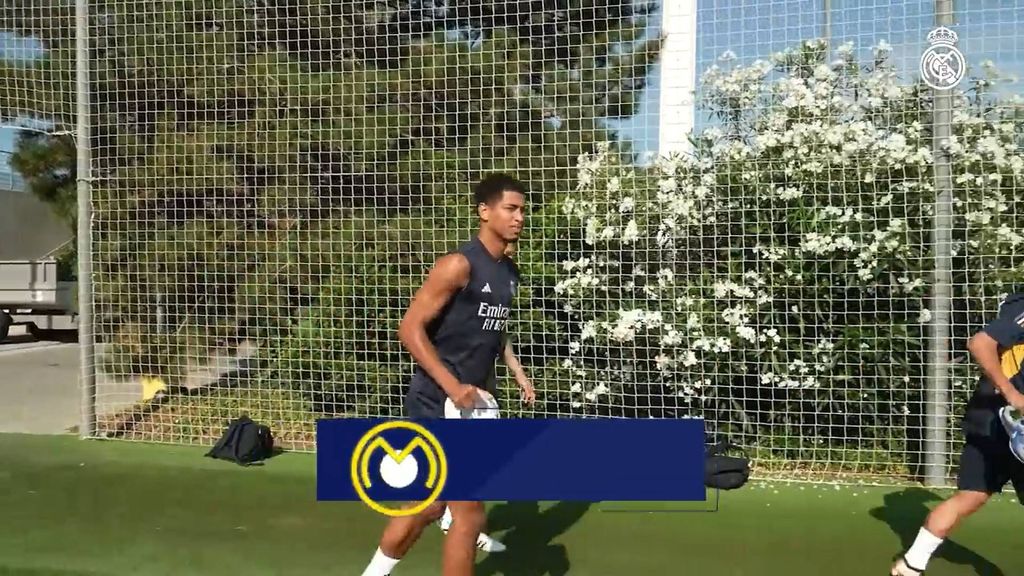 Jude Bellingham entrenando con el Madrid