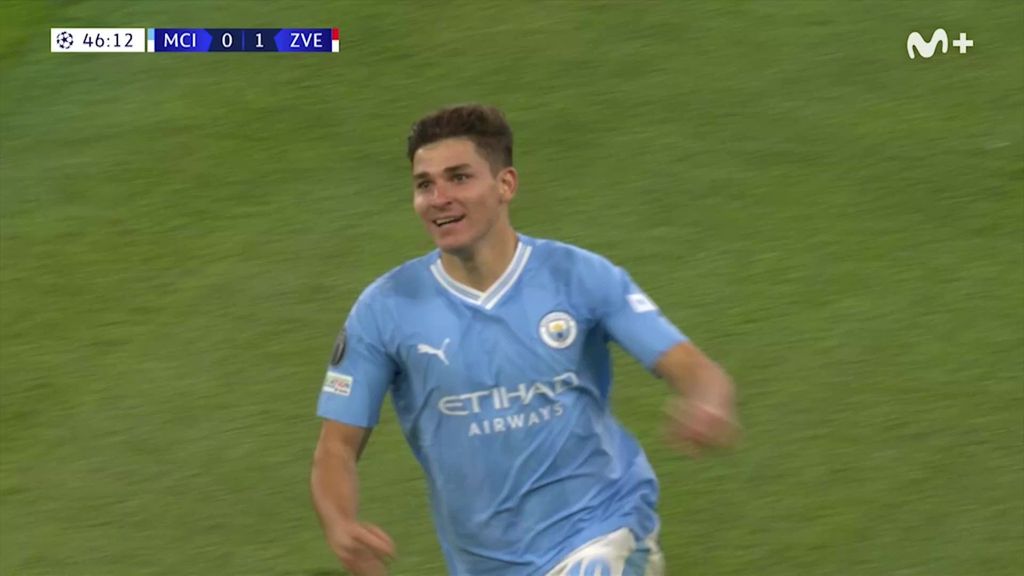 Los goles de Julián Álvarez en el estreno Champions del City en la 2023-24