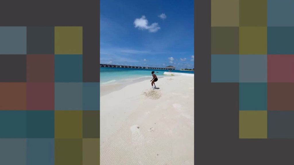 El entrenamiento de Junior Firpo en la playa para preparar la pretemporada
