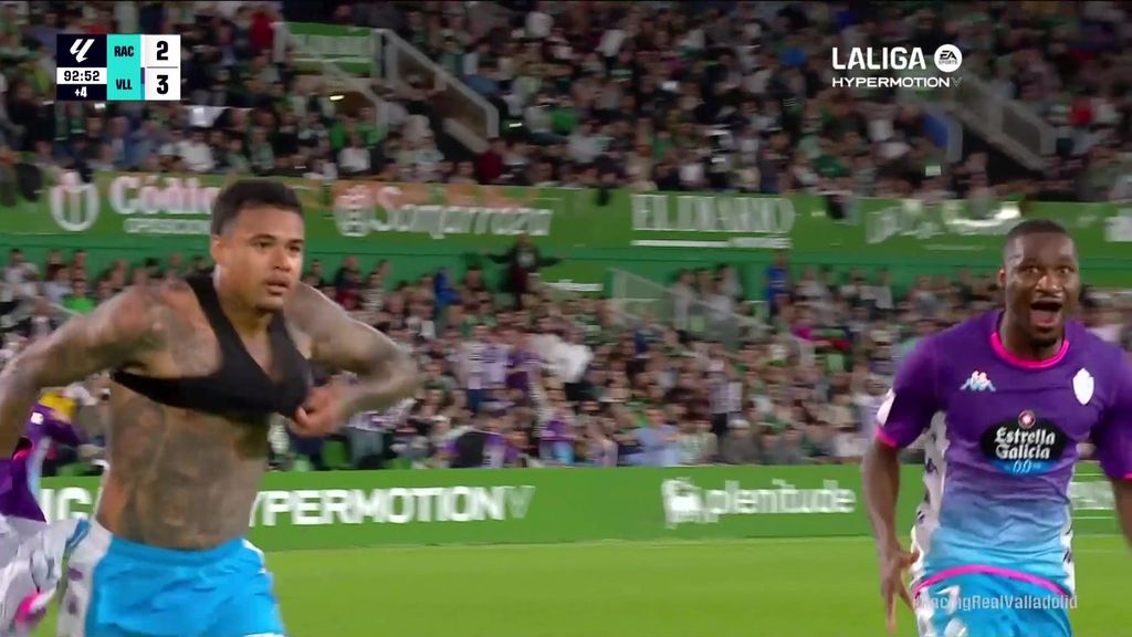 Racing 2-3 Real Valladolid: Gol de Kenedy