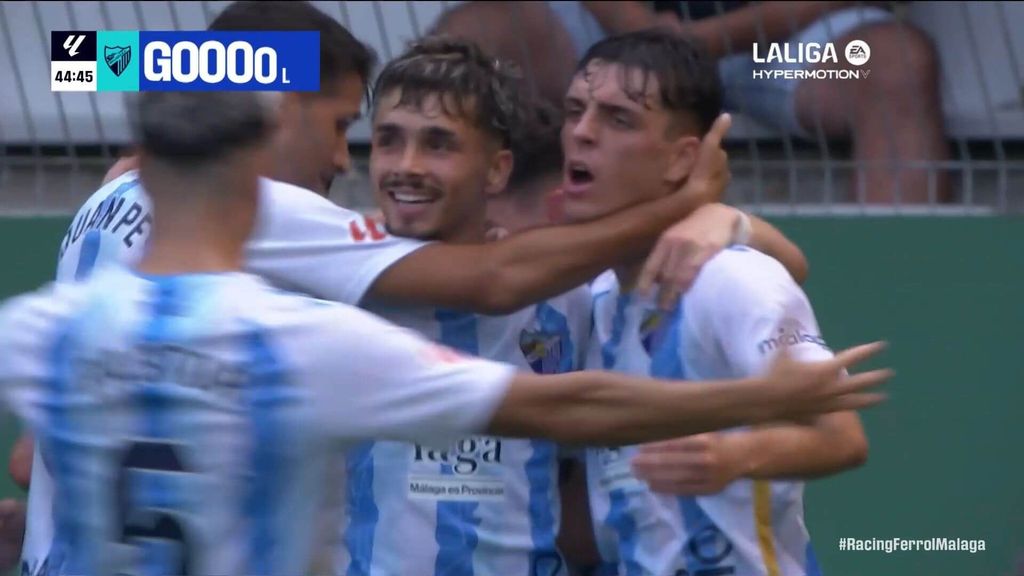 Racing Ferrol 0-1 Málaga: Gol de Kevin Medina
