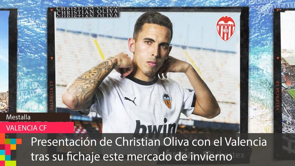Presentación de Christian Oliva como nuevo jugador del Valencia