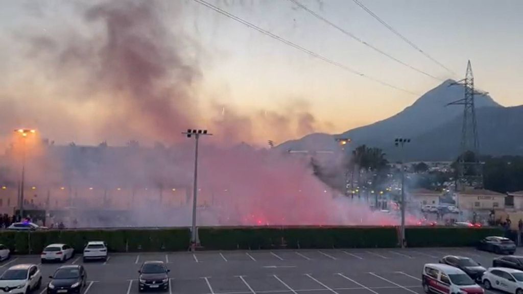 La afición del Valencia tira tracas en La Nucía