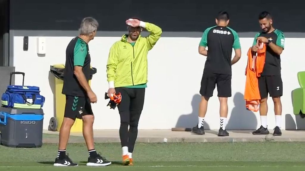 La charla entre Pellegrini y Claudio Bravo antes del entrenamiento