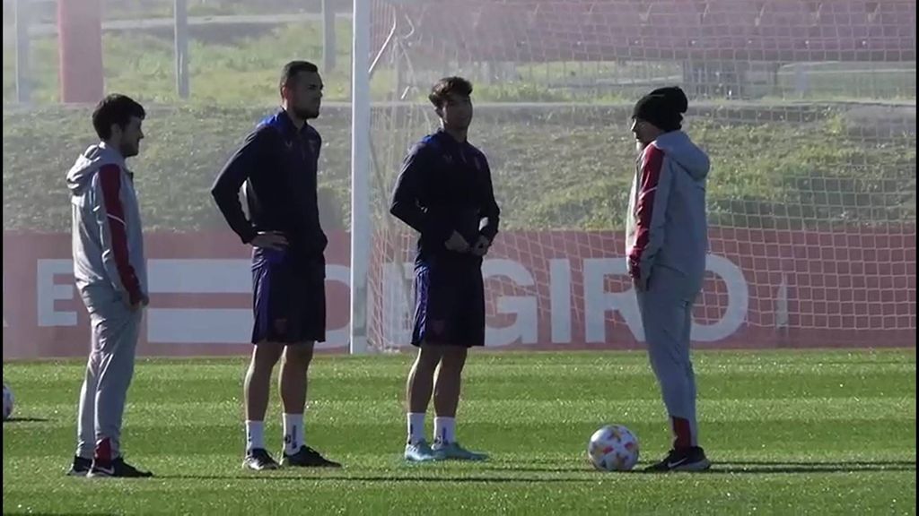 La conversación de Sampaoli con Jordán y Óliver