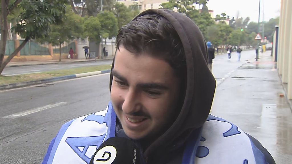 La emoción de la afición del Málaga con la Copa