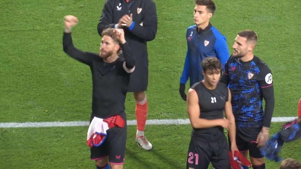 La euforia de Sergio Ramos tras la victoria en Granada con gol