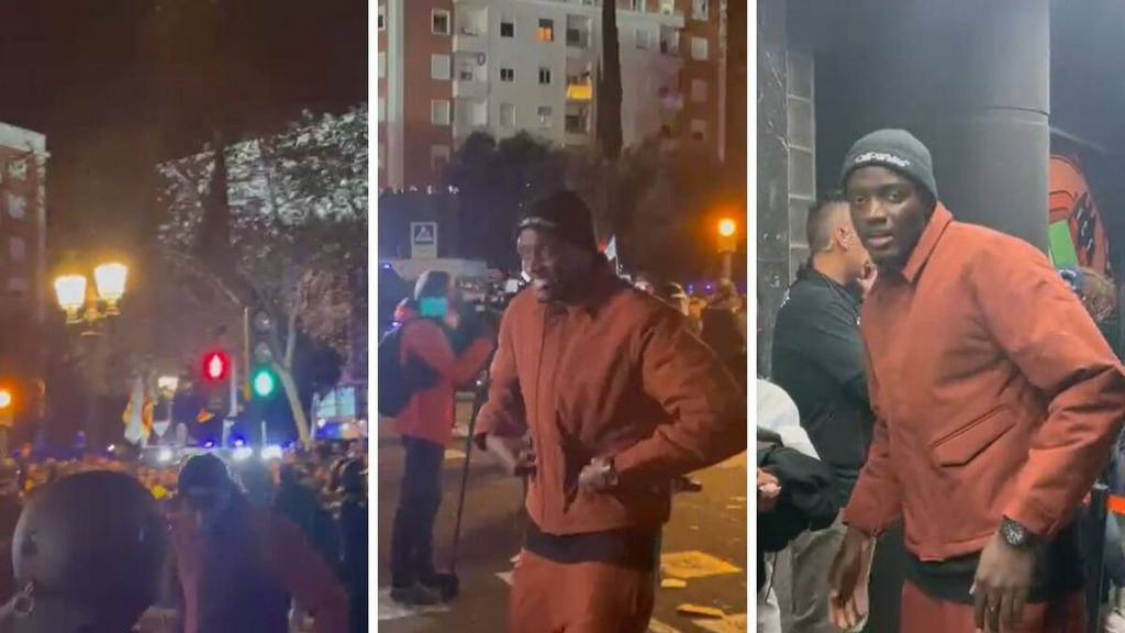 Mouctar Diakhaby llega al Valencia-Real Madrid entre las cargas en Mestalla