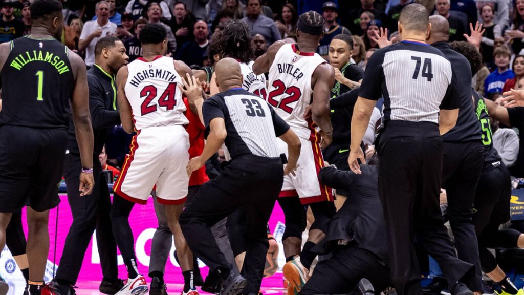 La noche más bronca de la NBA: dos partidos acabaron con peleas multitudinarias entre jugadores