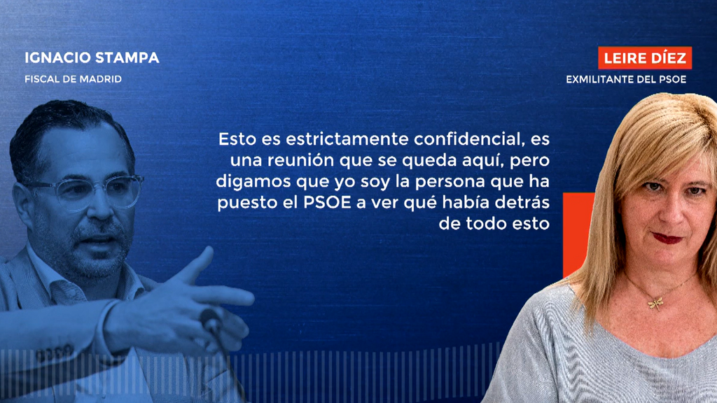 Las claves de los audios de Leire Díez y Pérez Dolset durante su reunión con el fiscal Ignacio Stampa: "Esto se queda aquí"