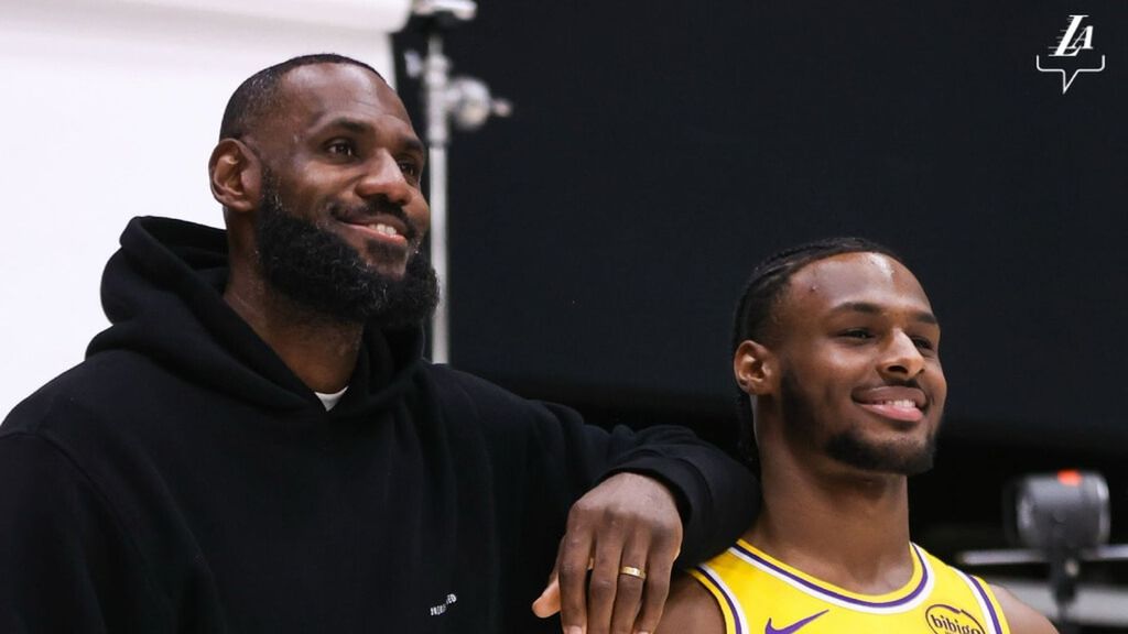 Lebron James, en la presentación de su hijo Bronny con los Lakers