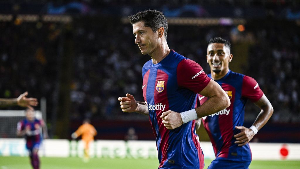 Barcelona 5-0 Amberes: Gol de Lewandowski
