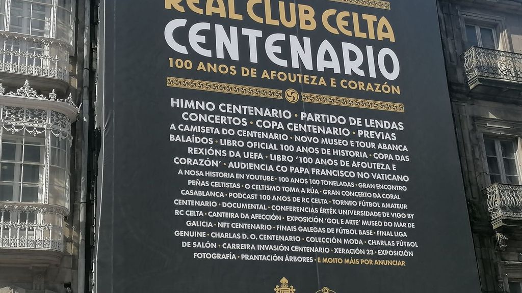 El Celta muestra en un cartel los actos del Centenario