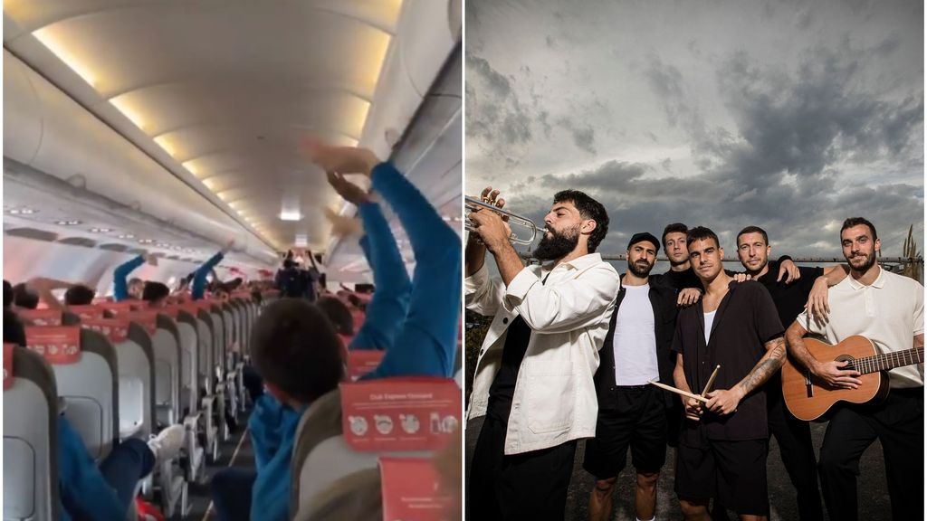 El Athletic Club celebra el pase a la segunda final de Copa en el avión de vuelta de Valencia a ritmo de 'Orsai'