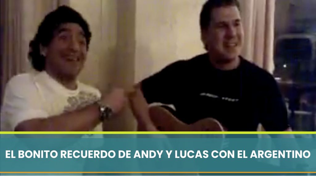 El recuerdo de la canción de Andy y Lucas que emocionó a Maradona