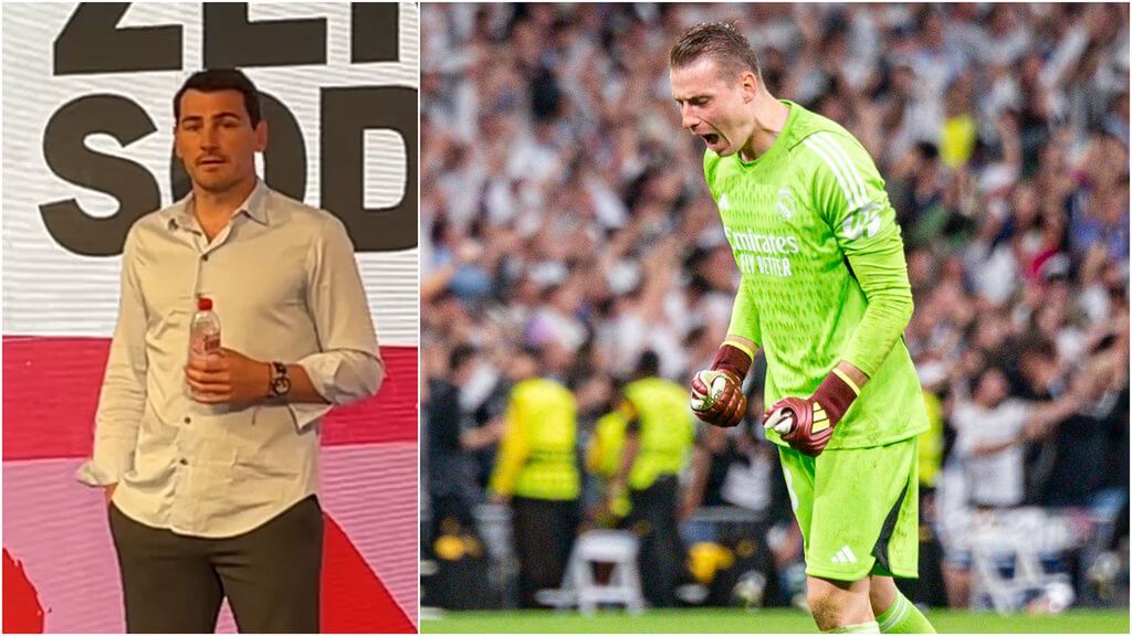 Casillas se moja con el portero para la final