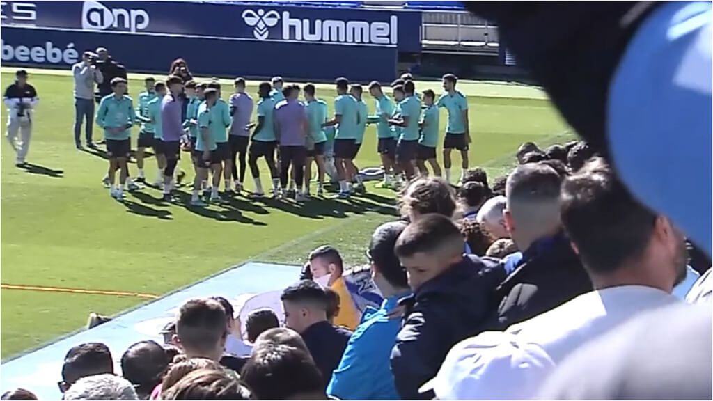Entrenamiento a puertas abiertas del Málaga