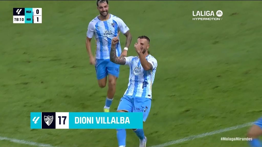 Málaga 1-1 Mirandés: Resumen del partido