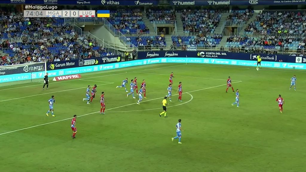 Málaga 3-0 Lugo: Gol de Dani Lorenzo