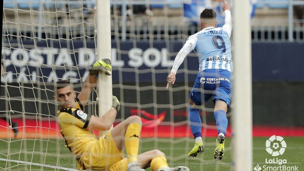 Málaga-Lugo: Gol 1-0 Sadiku (jornada 21)