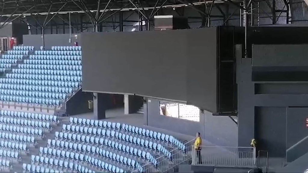 El Celta instala su nuevo videomarcador en Balaídos