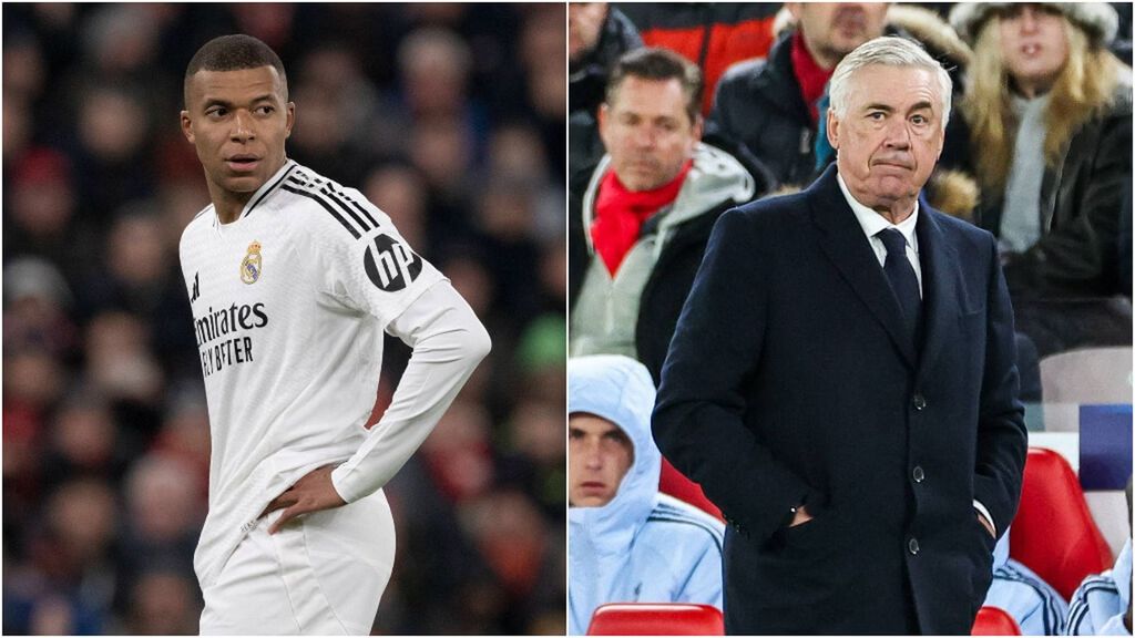 Los consejos de Carlo Ancelotti a Kylian Mbappé tras las críticas por la derrota en Anfield