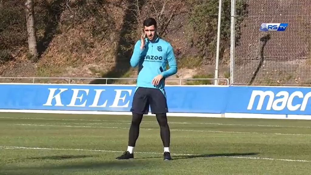 Merino, Guevara y Sola se incorporan al trabajo en grupo en Zubieta