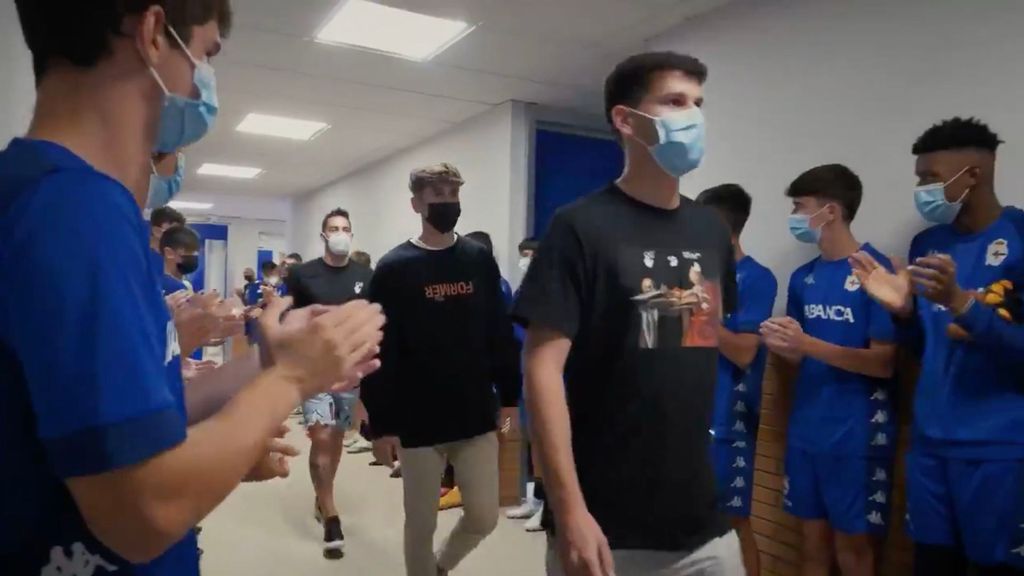 Homenaje a los canteranos Mackay, Trilli y Noel en la presentación de la campaña "Un dos meus"