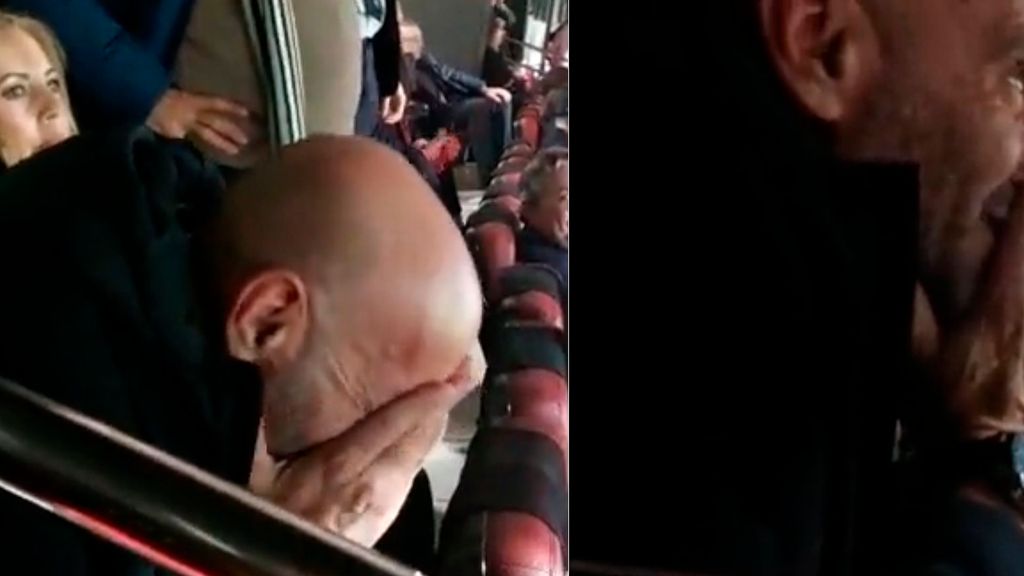 Las lágrimas de Monchi tras el agónico gol de penalti de Rakitic al Cádiz