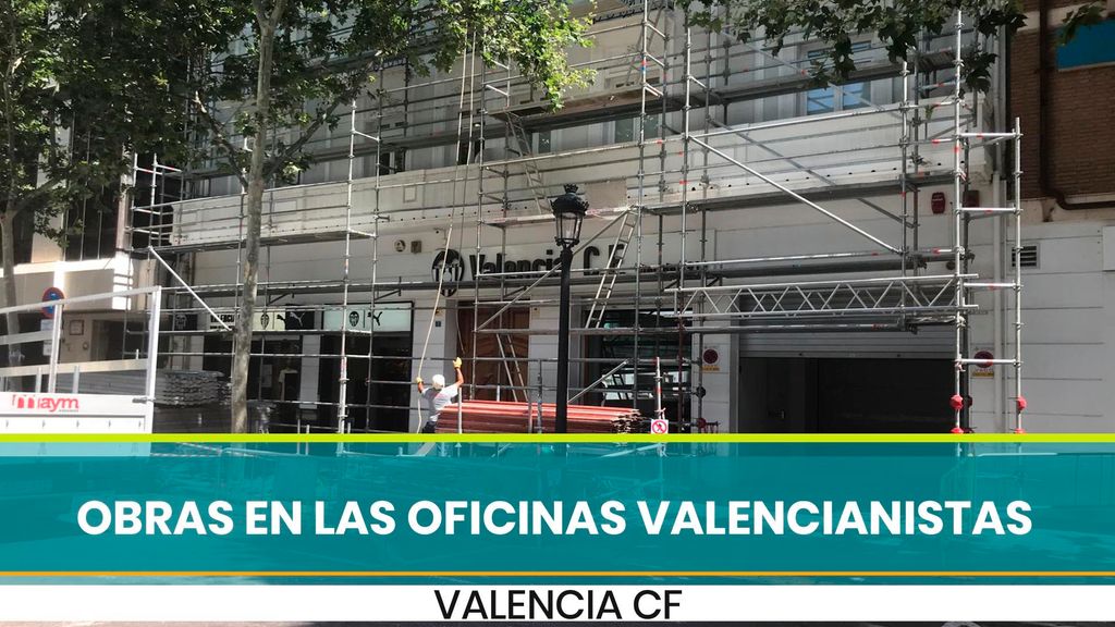 Obras en las oficinas del Valencia CF