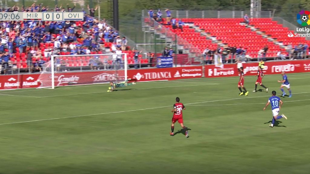 Mirandés - Real Oviedo: Gol 0-1, Ortuño (Jornada 4)