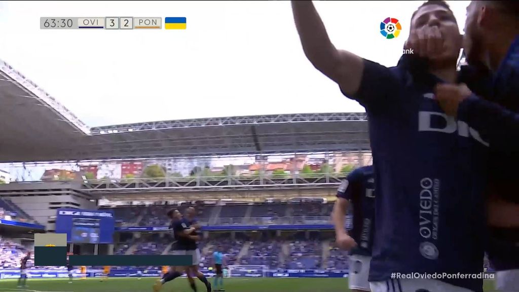Oviedo 3-2 Ponferradina: Gol de Manu Vallejo
