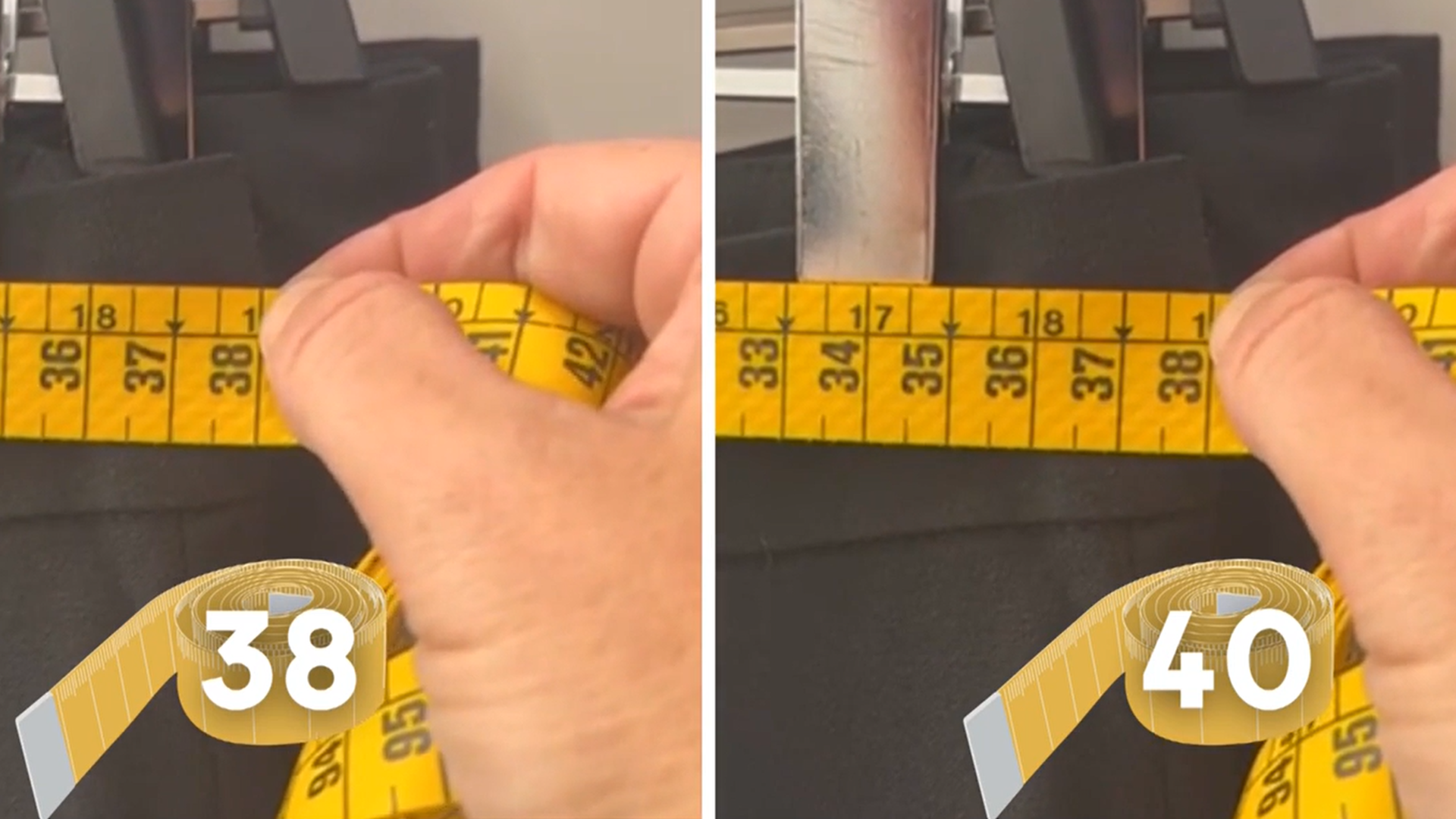 Pantalones de diferentes marcas y tallas que micen lo mismo de cintura, Pantalones de diferentes marcas y tallas que micen lo mismo de cintura,