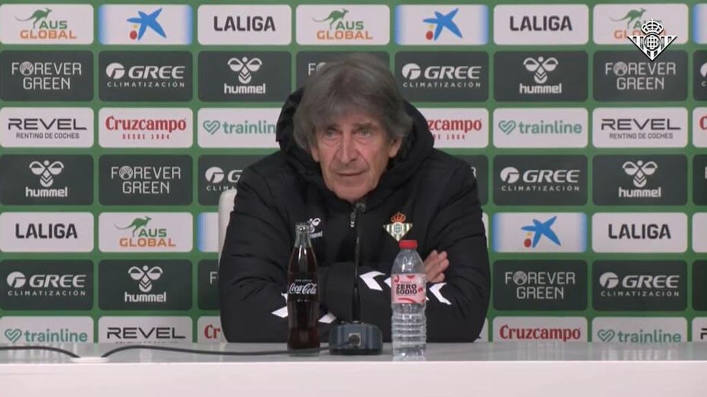 Manuel Pellegrini, en la rueda de prensa previa al Barcelona-Betis
