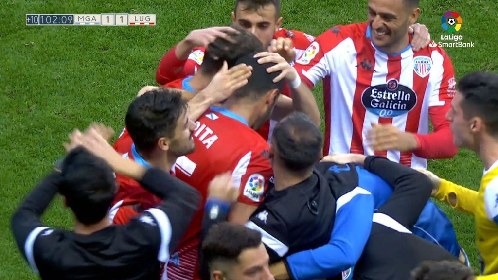 Málaga-Lugo: Gol 1-1 Pita (jornada 21)