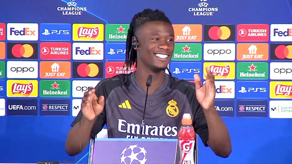 (Mediaset) El show de Camavinga en rueda de prensa