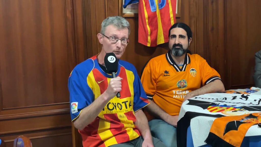 Richard Benson, el aficionado del Valencia que se enamoró de Mestalla