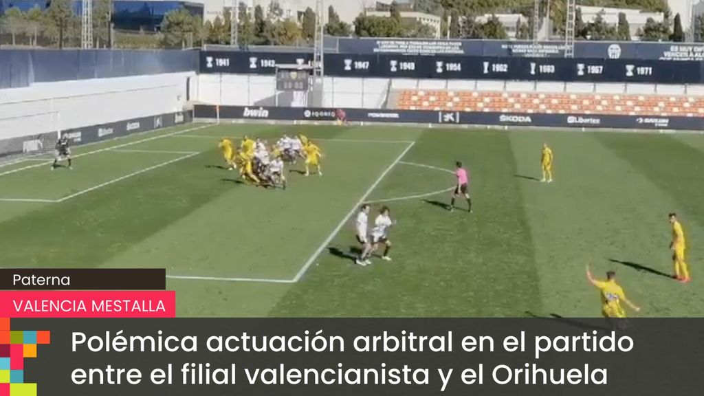 Polémica actuación arbitral con el filial valencianista ante el Orihuela