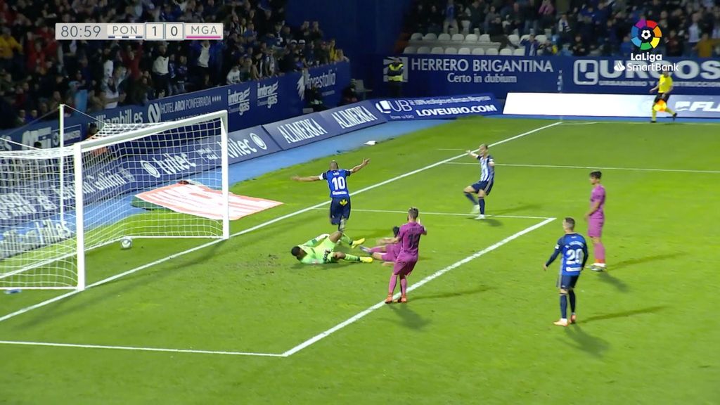 Ponferradina-Málaga: Resumen (jornada 14)