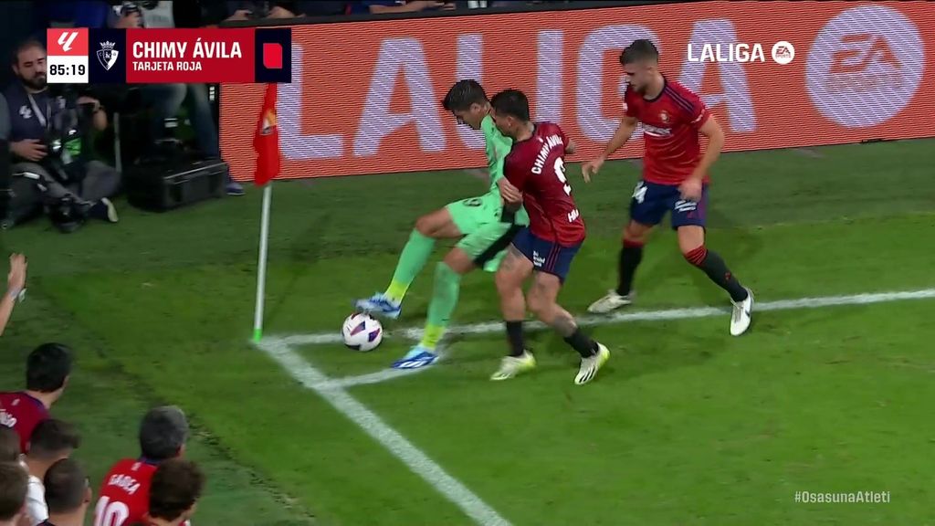 Osasuna 0-2 Atlético: Expulsiones de Chimy Ávila y Morata