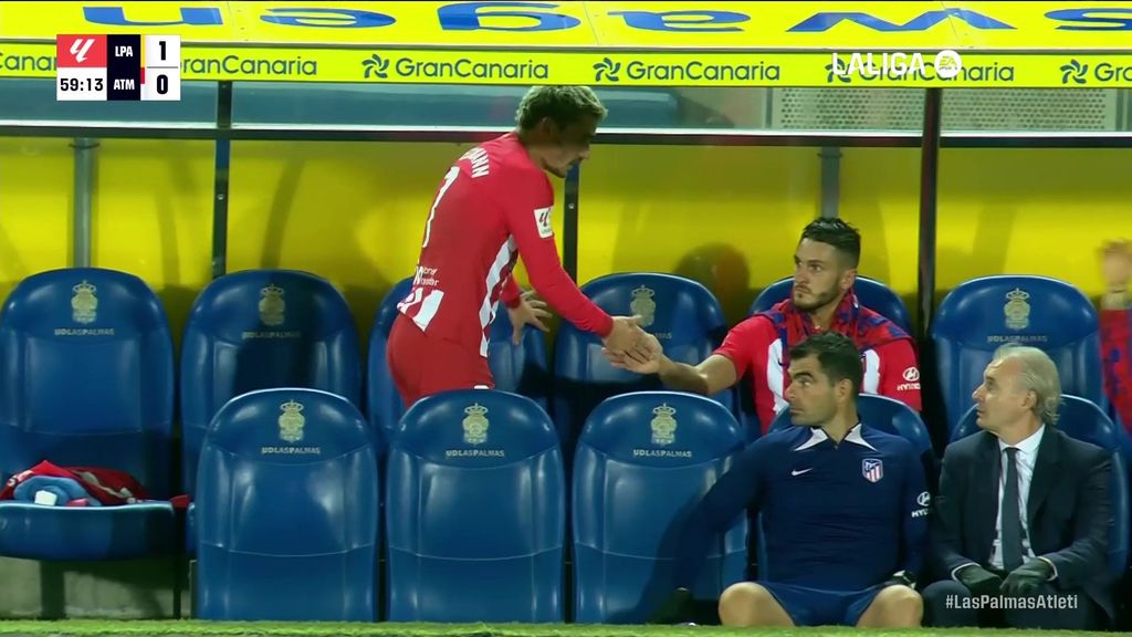 Las Palmas 2-1 Atlético: Cambios de Koke y Griezmann