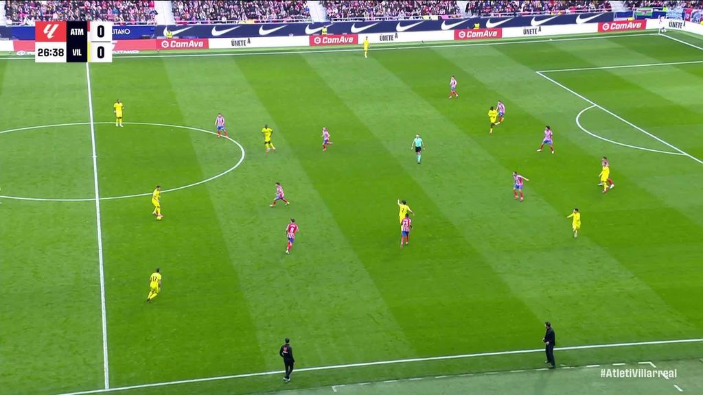 El penalti de Reinildo sobre Gerard Moreno en el Atlético de Madrid-Villarreal