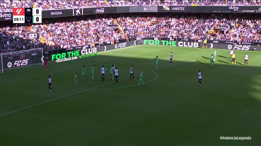 Valencia 2-0 Leganés: Gol de Mosquera