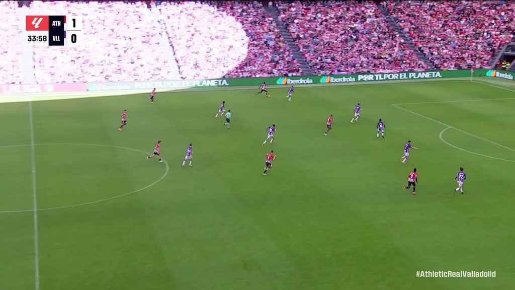 Athletic 7-1 Real Valladolid: primer gol de Nico Williams