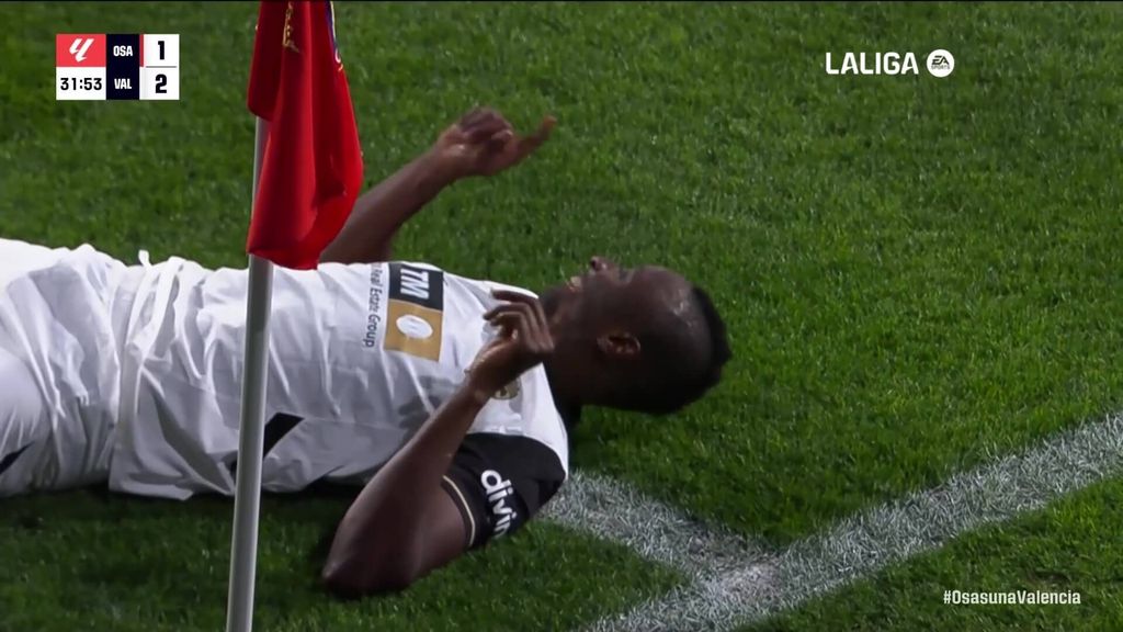 Osasuna - Valencia: primer gol de Sadiq Umar