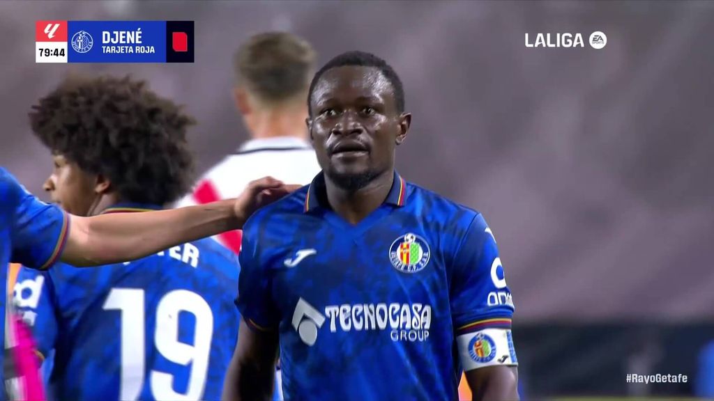 Rayo Vallecano - Getafe: tarjeta roja a Djené