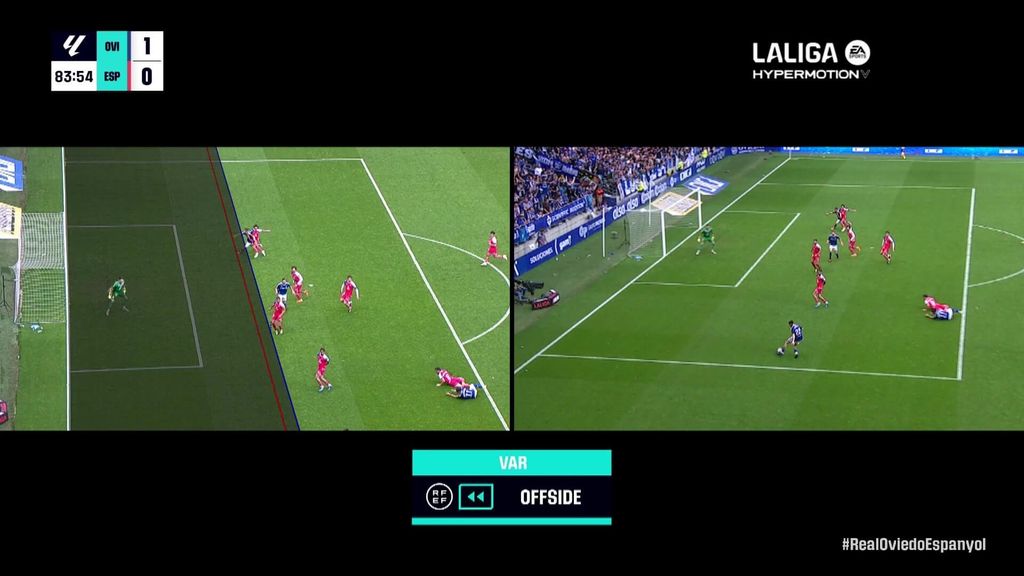 Real Oviedo 1-0 Espanyol: Gol anulado a Masca